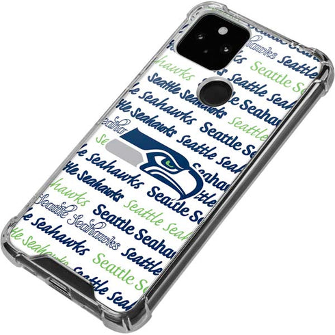 NFL Seattle Seahawks Print Google Pixel 5 Clear Case